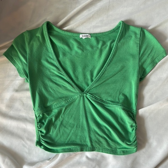 ⭐️ GARAGE Gabriella V-Neck Tee in Vibrant Green! - Picture 7 of 7